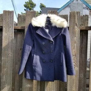 Forever 21 Navy & Cream Peacoat